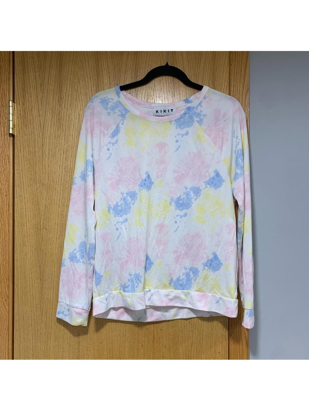 KIKIT Women's Pastel Tie Dye Pajama Set - Size Large